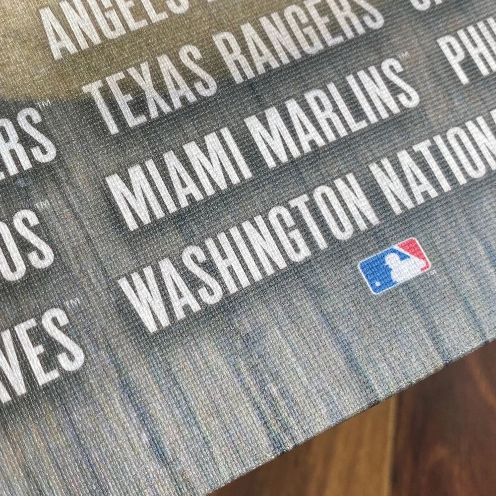 Artissimo MLB Major League Baseball Canvas Print All Teams Spell Out